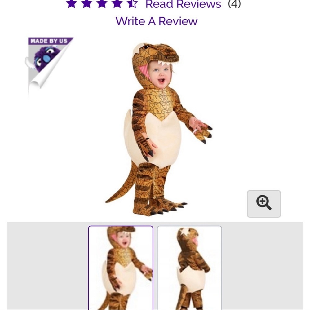 Toddler trex costume